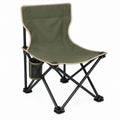 Olive Green Folding Camping Chair with Side Pocket, High Back, 31.5 x 23.6 x 35.4 in